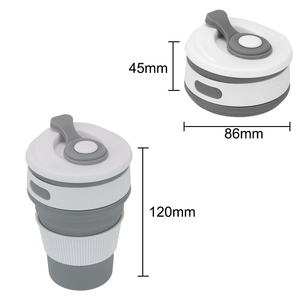 Copo Dobrável de Silicone Anti Queda